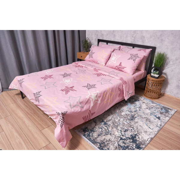 Фото - Комплект постельного белья детский Moon&Star Бязь Gold Люкс Alpha Pink 110х140 нав. 2х50х50 (MS-830000082)