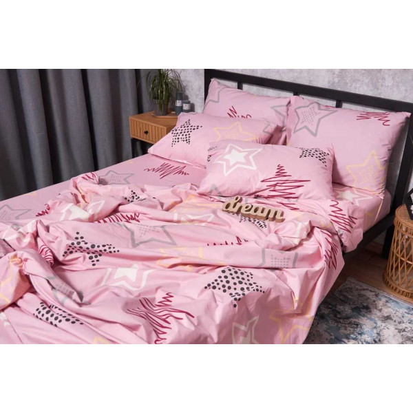Фото - Комплект постельного белья детский Moon&Star Бязь Gold Люкс Alpha Pink 110х140 нав. 2х50х70 (MS-830000083)