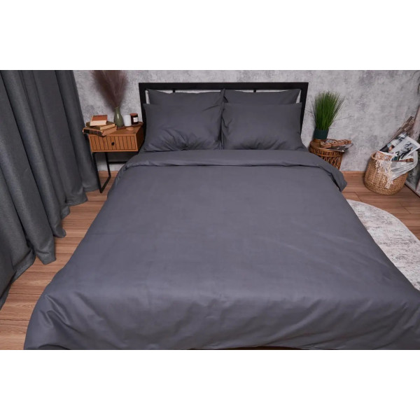 Фото - Комплект постельного белья Moon&Star Бязь Gold Люкс «Dark Blue» 200х220 нав. 2х40х60 (MS-820003195)