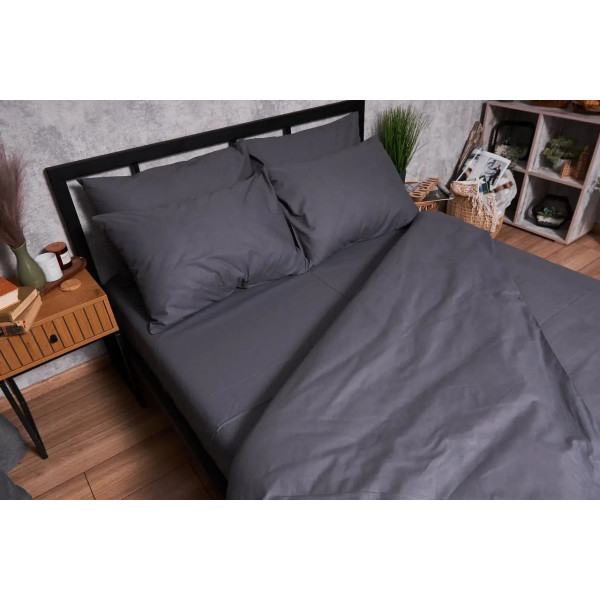 Фото - Комплект постельного белья Moon&Star Бязь Gold Люкс «Dark Blue» 200х220 нав. 2х70х70 (MS-820003197)