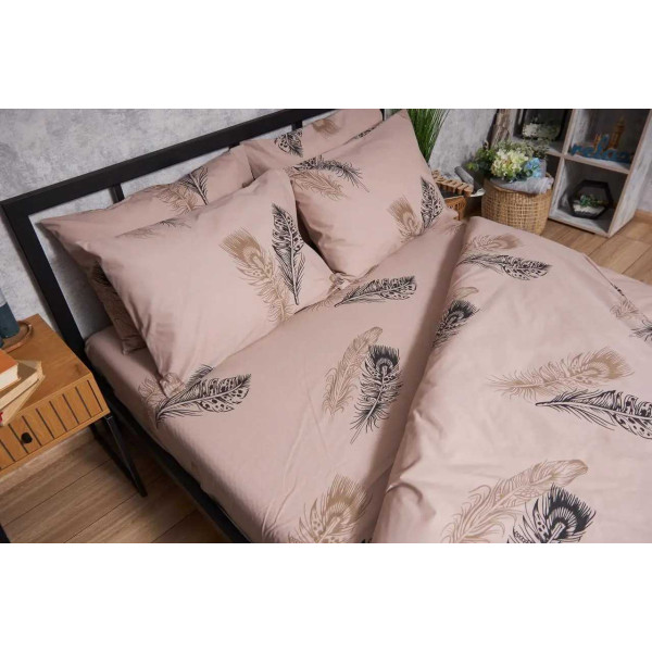 Фото - Комплект постельного белья Moon&Star Бязь Gold Люкс Feathers 160х220 нав.4х50х70 (MS-820004363)