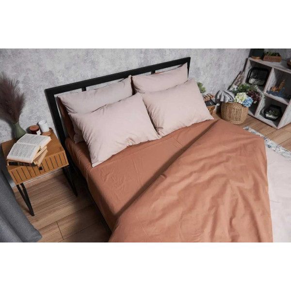 Фото - Комплект постельного белья Moon&Star Бязь Gold Люкс Brown Blanc 160х220 нав. 4х50х70 (MS-820004573)