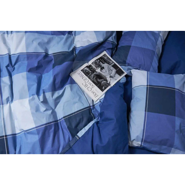 Фото - Комплект постельного белья Moon&Star Бязь Gold Люкс Finland Blue 160х220 нав. 2х40х60 (MS-820004885)