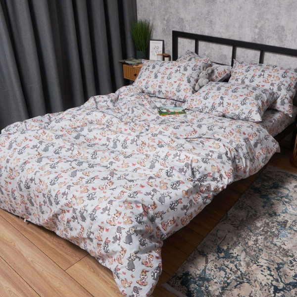 Фото - Комплект постельного белья Moon&Star Бязь Gold Люкс Bunny Dreams 175х210 нав. 4х50х70 (MS-820006063)