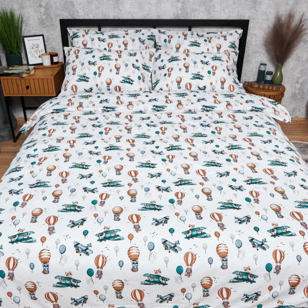 Фото - Комплект постельного белья Moon&Star Бязь Gold Люкс Cloud Adventures 175х210 нав. 4х50х70 (MS-820006168)