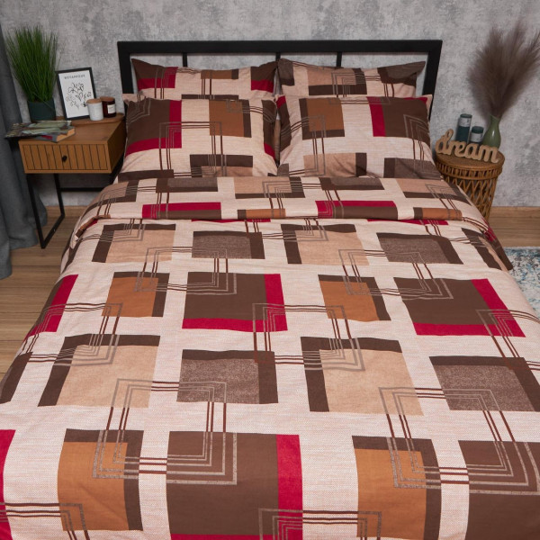 Фото - Комплект постельного белья Moon&Star Бязь Gold Люкс «Retro Geometry» 143х210 см нав. 2х70х70 (MS-820006702)