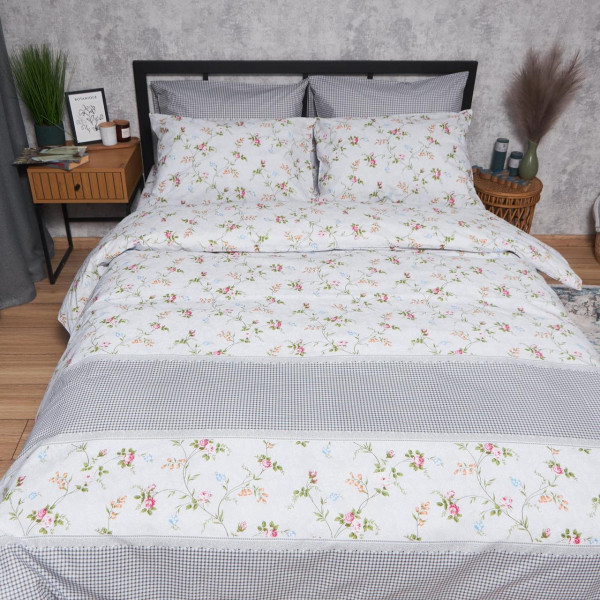 Фото - Комплект постельного белья Moon&Star Бязь Gold Люкс Romantic Bloom 160х220х2 нав. 2х50х70 (MS-820006821)