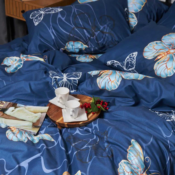 Фото - Комплект постельного белья Moon&Star Микросатин Premium «Flutter Dreams» King Size 220x240 см нав. 2х40х60 (MS-820007700)