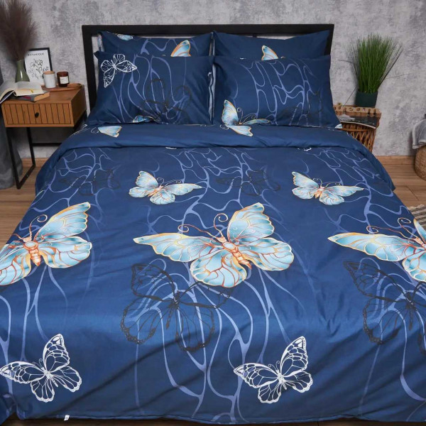 Фото - Комплект постельного белья Moon&Star Микросатин Premium «Flutter Dreams» King Size 220x240 см нав. 2х40х60 (MS-820007700)