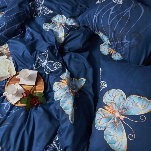 Фото - Комплект постельного белья Moon&Star Микросатин Premium «Flutter Dreams» King Size 220x240 см нав. 2х40х60 (MS-820007700)