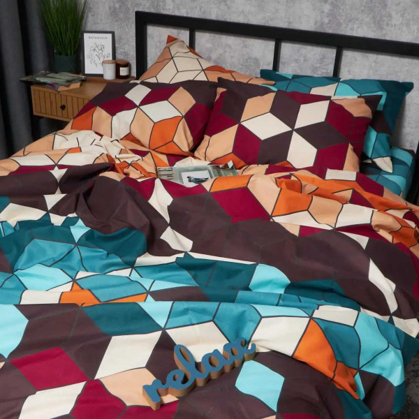 Фото - Комплект постельного белья Moon&Star Микросатин Premium Modern Chaos 175х210 нав. 4х50х70 (MS-820007918)