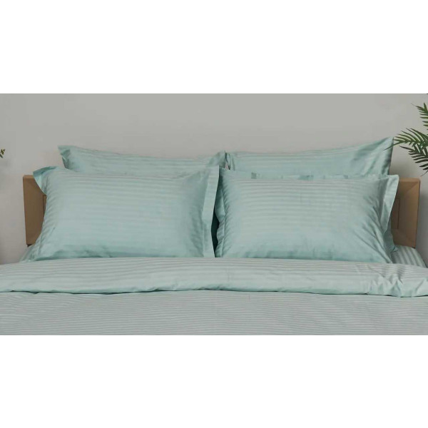 Фото - Наволочка Moon&Star Satin Stripe Stripe Mint 60х60 см 2 шт. (MS-840000418)