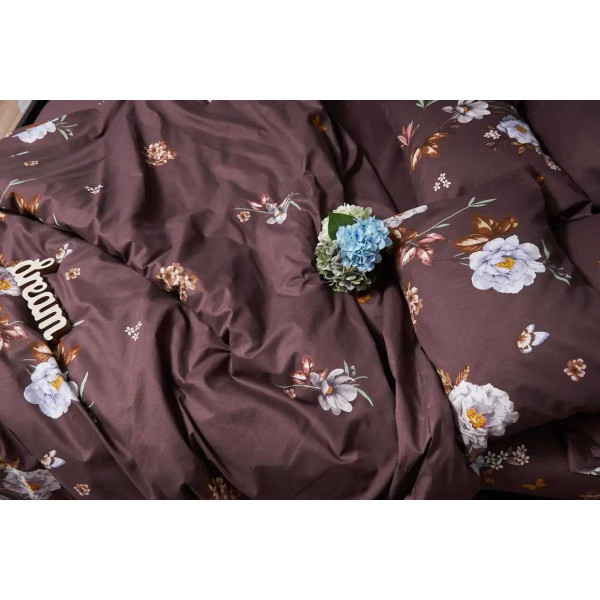 Фото - Наволочка Moon&Star Микросатин Premium Floral Mocha 60х60 см 2 шт. (MS-840000610)