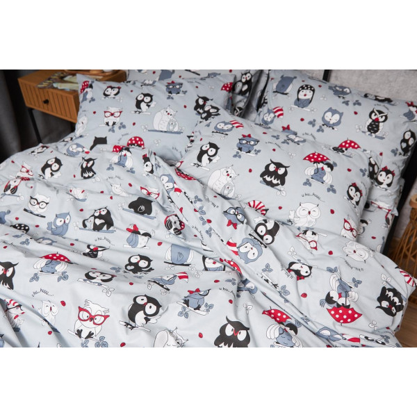 Фото - Наволочка Moon&Star Набор Бязь Gold Люкс Owls Gray 50х50 2 шт. (MS-840000686)