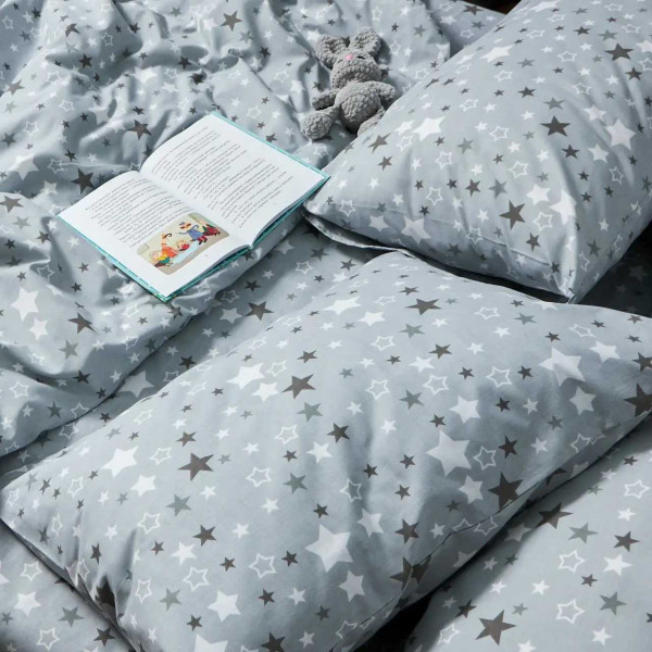 Фото - Наволочка Moon&Star Бязь Gold Люкс Silver Stars 60х60 см 2 шт. (MS-840000934)