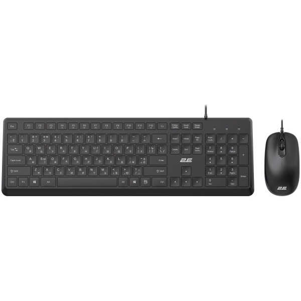 Фото - Клавиатура+мышь 2E MK405 USB-A EN/UKR/RU Black (2E-MK405UBK)