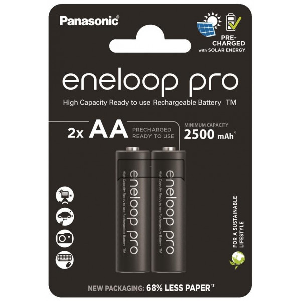 Фото - Уценка - Аккумулятор тип AA Panasonic Eneloop NI-MH  Pro AA 2500 мАг 2 шт. (BK-3HCDE/2CP)