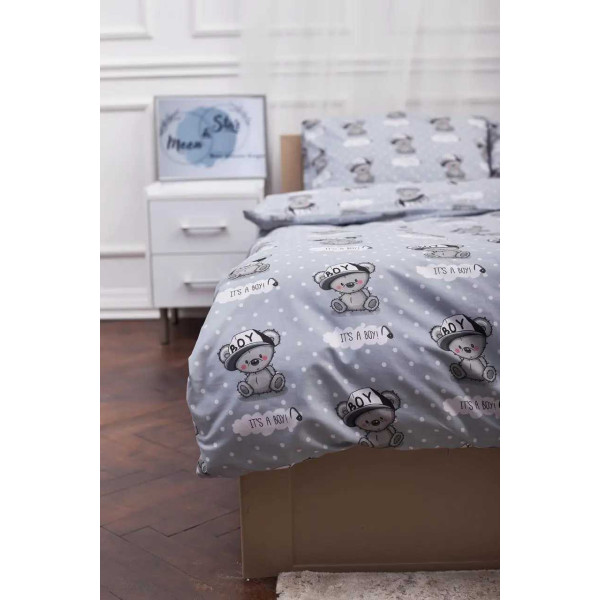 Фото - Комплект постельного белья детский Moon&Star 110х140 нав. 2х40х60 Teddy Boy Бязь Gold Люкс (MS-830000021)