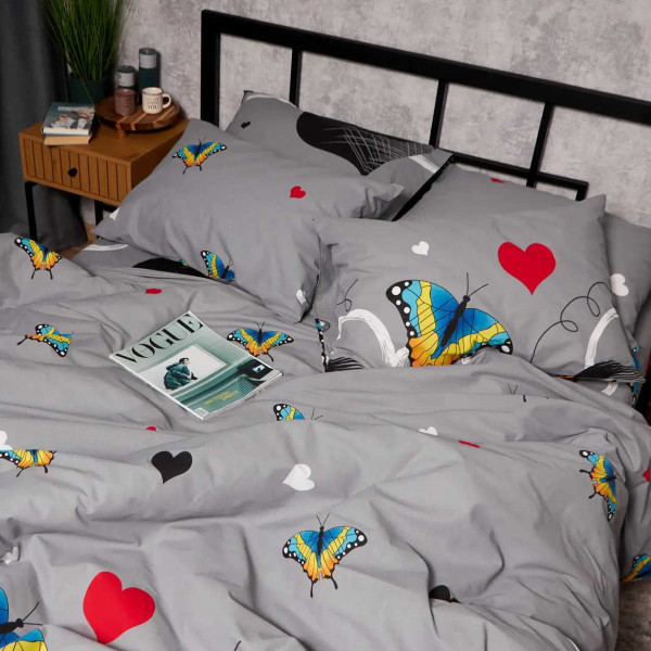 Фото - Комплект постельного белья Moon&Star Бязь Gold Люкс Butterfly Love 160х220 нав. 2х40х60 (MS-820008875)