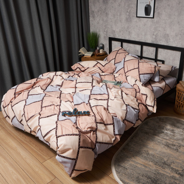 Фото - Комплект постельного белья Moon&Star Бязь Gold Люкс Cozy Puzzle King Size 220x240 нав. 4х70х70 (MS-820009034)