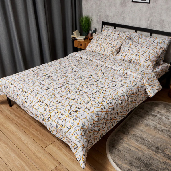 Фото - Комплект постельного белья Moon&Star Бязь Gold Люкс Modern Marble 160х220 (MS-820009470)