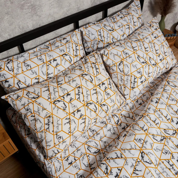 Фото - Комплект постельного белья Moon&Star Бязь Gold Люкс Modern Marble 160х220 (MS-820009470)