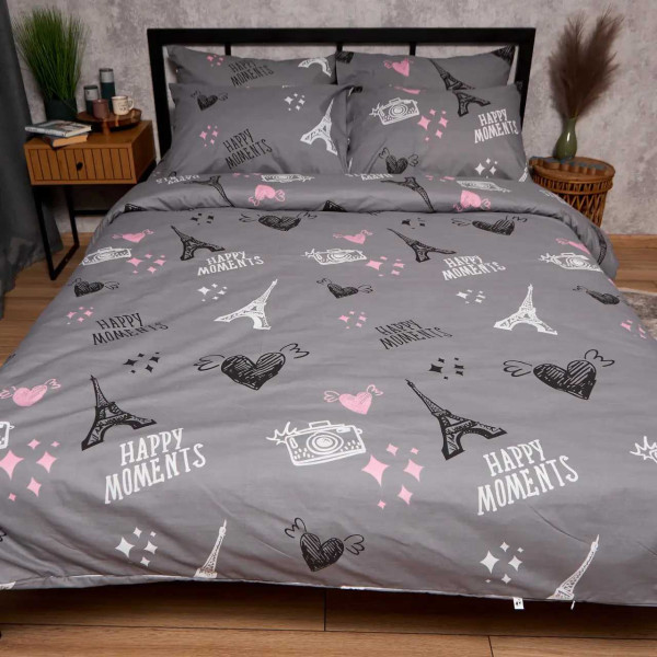 Фото - Комплект постельного белья Moon&Star Бязь Gold Люкс Paris Moments 160х220 нав. 4х50х70 (MS-820009578)