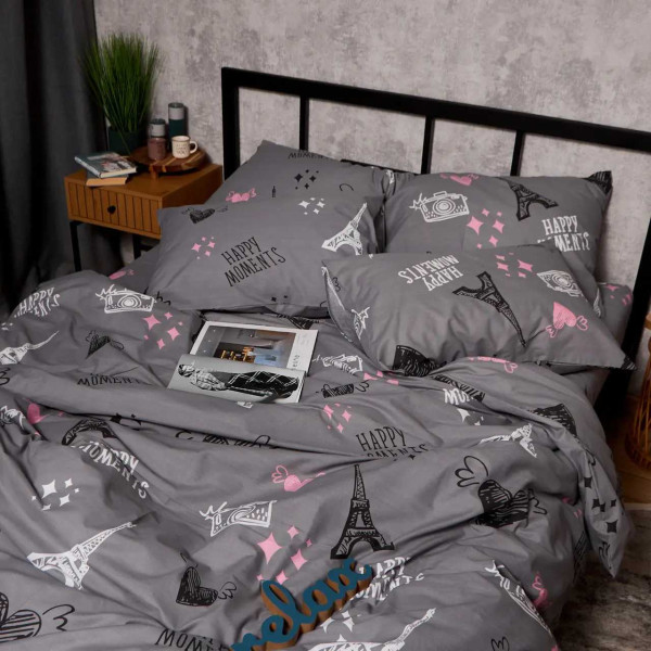 Фото - Комплект постельного белья Moon&Star Бязь Gold Люкс Paris Moments 160х220 нав. 4х50х70 (MS-820009578)