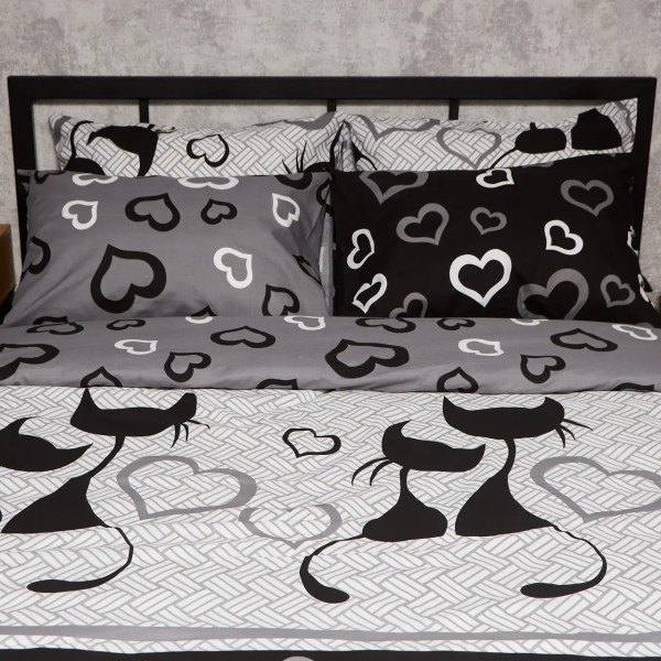 Фото - Комплект постельного белья Moon&Star Бязь Gold Люкс Feline Romance 160х220 (MS-820009225)