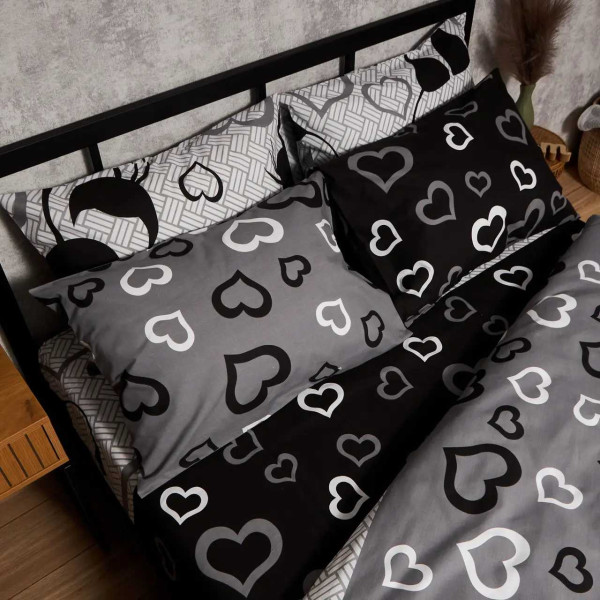 Фото - Комплект постельного белья Moon&Star Бязь Gold Люкс Feline Romance King Size 220x240 нав. 2х50х70 (MS-820009206)