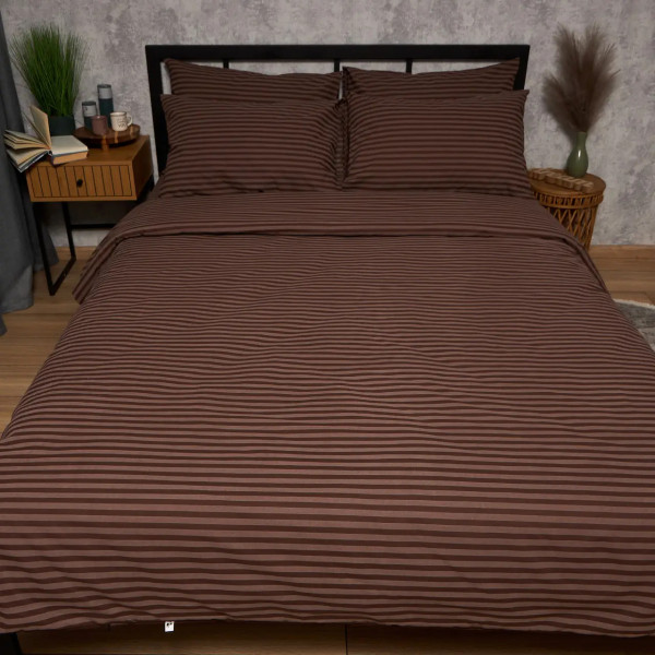 Фото - Комплект постельного белья Moon&Star Бязь Gold Люкс Espresso Lines 160х220 (MS-820009190)