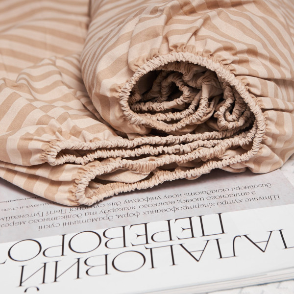 Фото - Простынь односпальная Moon&Star Sand Lines Бязь Gold Люкс 120х200х25 см (MS-850001388)