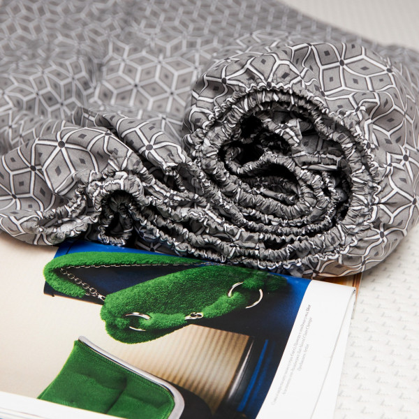 Фото - Простынь односпальная Moon&Star Grey Labyrinth Бязь Gold Люкс 120х190х20 см (MS-850001207)