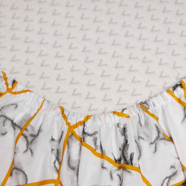 Фото - Простынь односпальная Moon&Star Modern Marble Бязь Gold Люкс 120х200х25 см (MS-850001268)