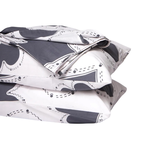 Фото - Комплект постельного белья Moon&Star Бязь Gold Люкс Grey Love (MS-890000329)