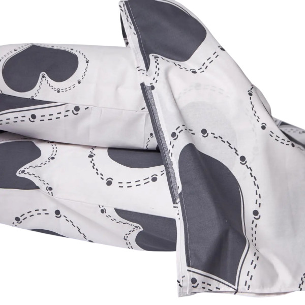 Фото - Комплект постельного белья Moon&Star прост. 220х240 + 2 нав. 40х60 Бязь Gold Люкс Grey Love (MS-880000273)