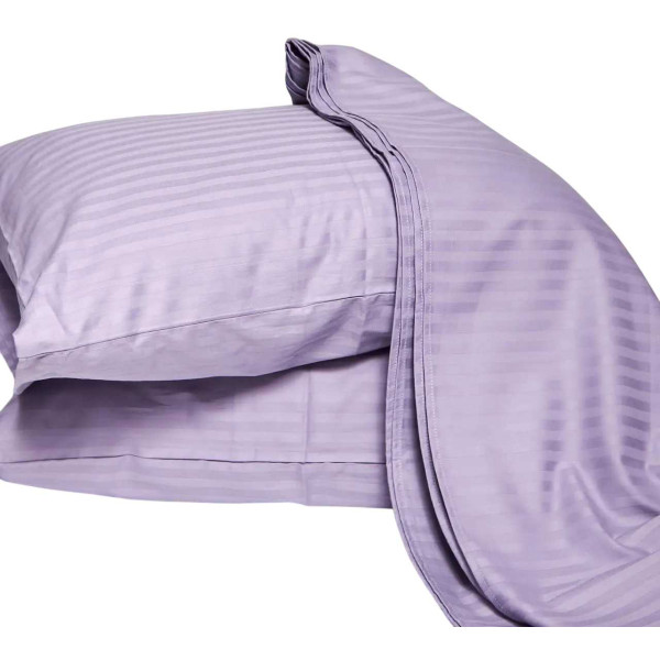 Фото - Комплект постельного белья Moon&Star прост. 220х240 + 2 нав. 50х70 Satin Stripe Soft Lilac (MS-880000706)