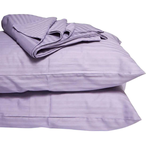 Фото - Комплект постельного белья Moon&Star прост. 220х240 + 2 нав. 50х70 Satin Stripe Soft Lilac (MS-880000706)