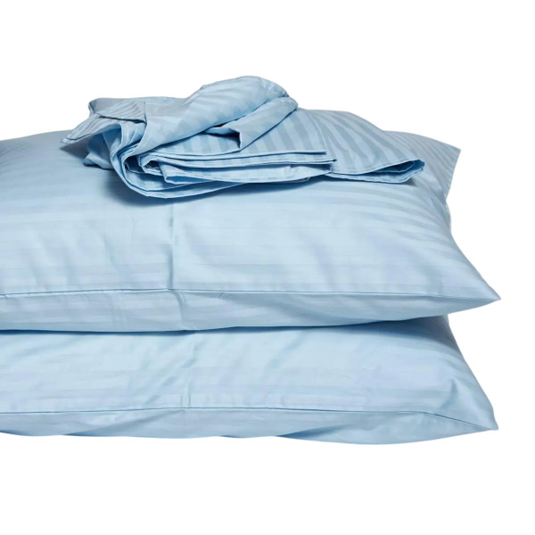 Фото - Комплект постельного белья Moon&Star прост. 220х240 + 2 нав. 50х70 Satin Stripe Ocean Calm (MS-880000694)