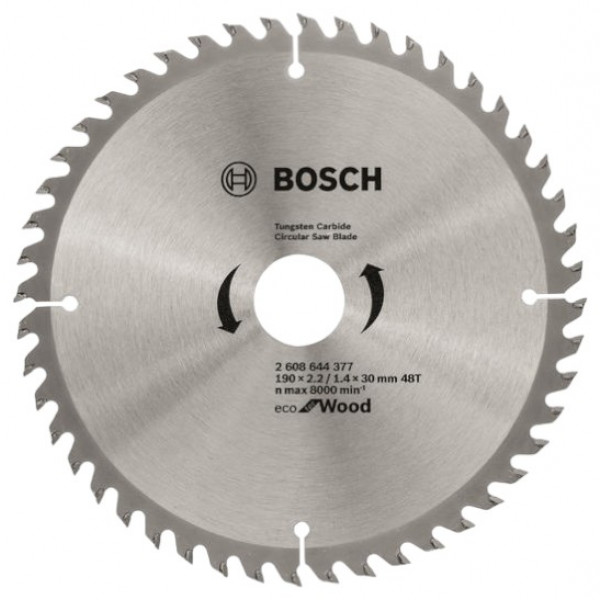 Фото - Диск алмазный Bosch Eco for Wood 190x2.2x30-48T (2.608.644.377)
