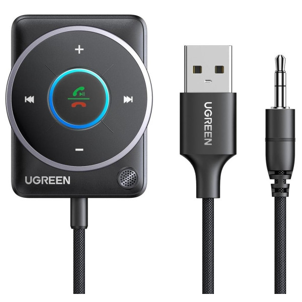 Фото - FM модулятор UGREEN CM723 Bluetooth 5.4 Car Receiver Audio Adapter Black (35002)