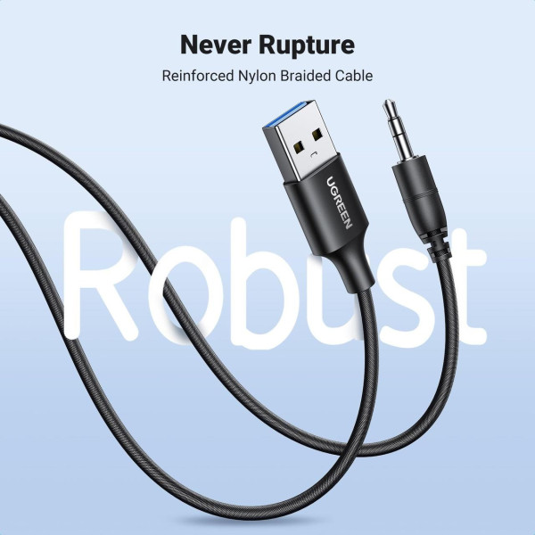 Фото - FM модулятор UGREEN CM723 Bluetooth 5.4 Car Receiver Audio Adapter Black (35002)