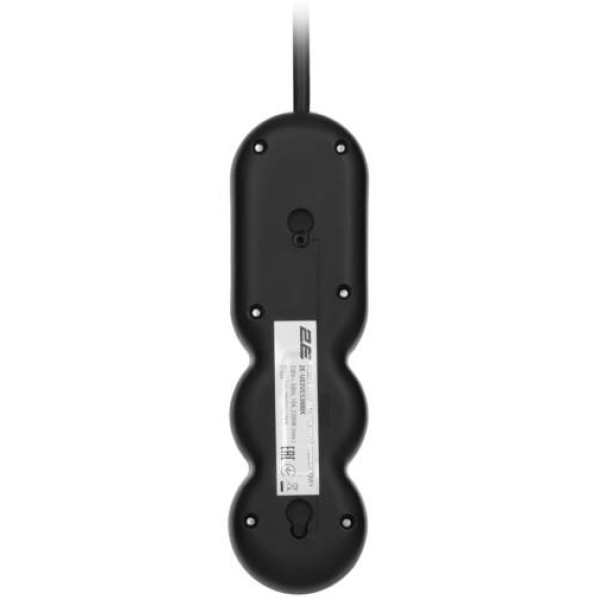 Фото - Удлинитель 220В 2E Plus 3 розетки 5 м Black (2E-U03VES5MBK)