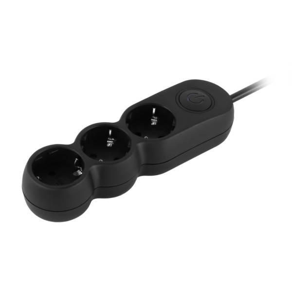 Фото - Удлинитель 220В 2E Plus 3 розетки 5 м Black (2E-U03VES5MBK)
