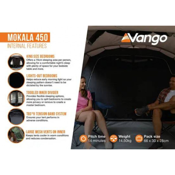 Фото - Палатка Vango Mokala 450 Mineral Green (TETMOKALA000001)