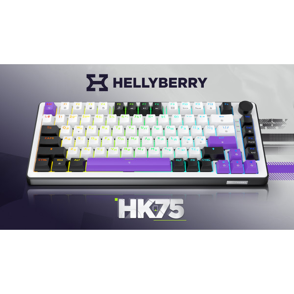 Фото - Клавиатура проводная игровая Hator Hellyberry HK75 White-Violet (HK75)