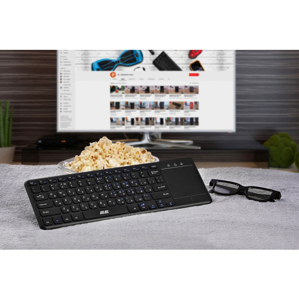 Фото - Клавиатура беспроводная 2E KT100 WL, EN/UK Black (2E-KT100WB_UA)