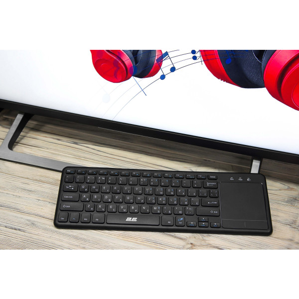 Фото - Клавиатура беспроводная 2E KT100 WL, EN/UK Black (2E-KT100WB_UA)
