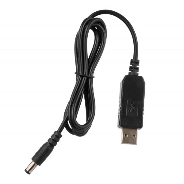 Фото - Кабель USB - DC 2E USB-A > DC 5.5х2.5мм (2E-CCAD12-BK)