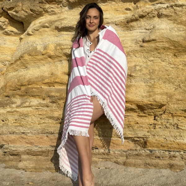 Фото - Полотенце пляжное Lelit Малиновый 100/190 (1200523)